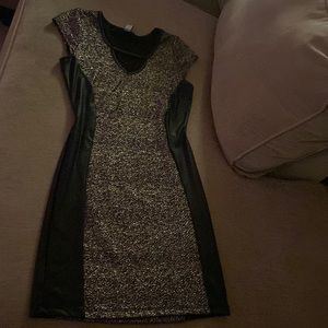 Blk silver party dress